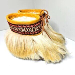 Spectacular Blondo Vintage Goat Fur Eskimo Yeti Snow Ankle Boots 8